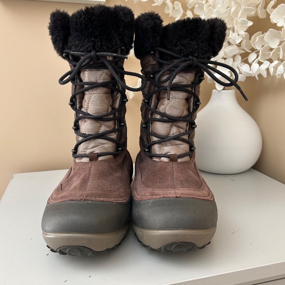 Columbia Omni-Heat Womens Slopeside Winter Boots Brown Size 9 - Picture 4 of 15